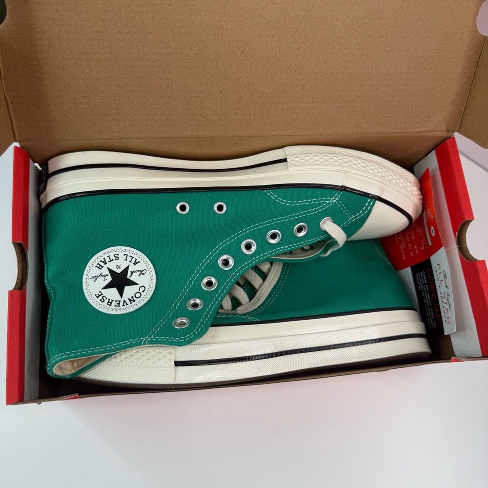 Converse Green Chuck 70 Hi Vintage Canvas Midnight Clover Sneakers 168508C NWT - Picture 6 of 10